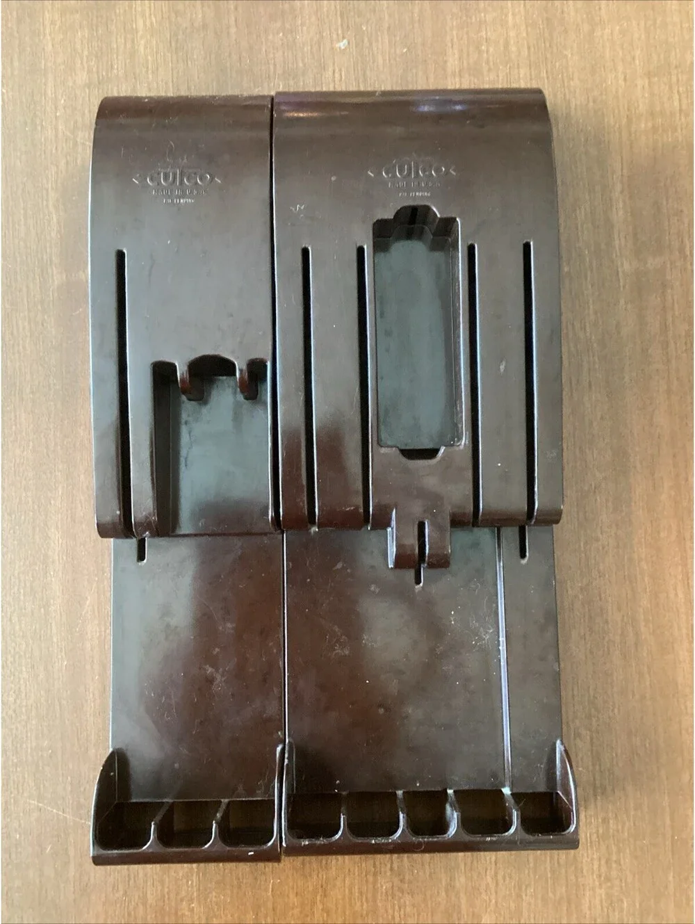 2 Vintage Cutco Knife Holder Drawer Wall Mount Tray Caddy Storage 5 Slot/3 Slot